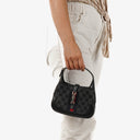 Balenciaga x Gucci Black/Grey Canvas/Leather The Hacker Project 1961 Mini Jackie Bag