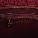 Chanel Burgundy Quilted Caviar Leather Medallion Tote Bag