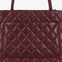 Chanel Burgundy Quilted Caviar Leather Medallion Tote Bag