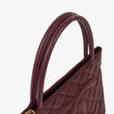 Chanel Burgundy Quilted Caviar Leather Medallion Tote Bag