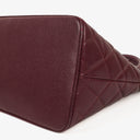 Chanel Burgundy Quilted Caviar Leather Medallion Tote Bag