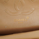 Chanel Vintage Medium Classic Double Flap Bag Beige Quilted Lambskin 24K Gold-Plated Hardware