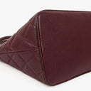 Chanel Burgundy Quilted Caviar Leather Medallion Tote Bag