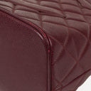 Chanel Burgundy Quilted Caviar Leather Medallion Tote Bag