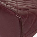 Chanel Burgundy Quilted Caviar Leather Medallion Tote Bag