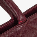 Chanel Burgundy Quilted Caviar Leather Medallion Tote Bag