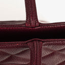 Chanel Burgundy Quilted Caviar Leather Medallion Tote Bag