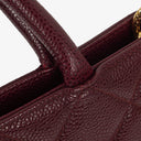 Chanel Burgundy Quilted Caviar Leather Medallion Tote Bag