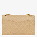 Chanel Vintage Medium Classic Double Flap Bag Beige Quilted Lambskin 24K Gold-Plated Hardware