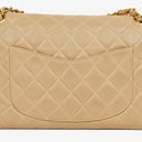 Chanel Vintage Medium Classic Double Flap Bag Beige Quilted Lambskin 24K Gold-Plated Hardware