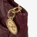 Chanel Burgundy Quilted Caviar Leather Medallion Tote Bag
