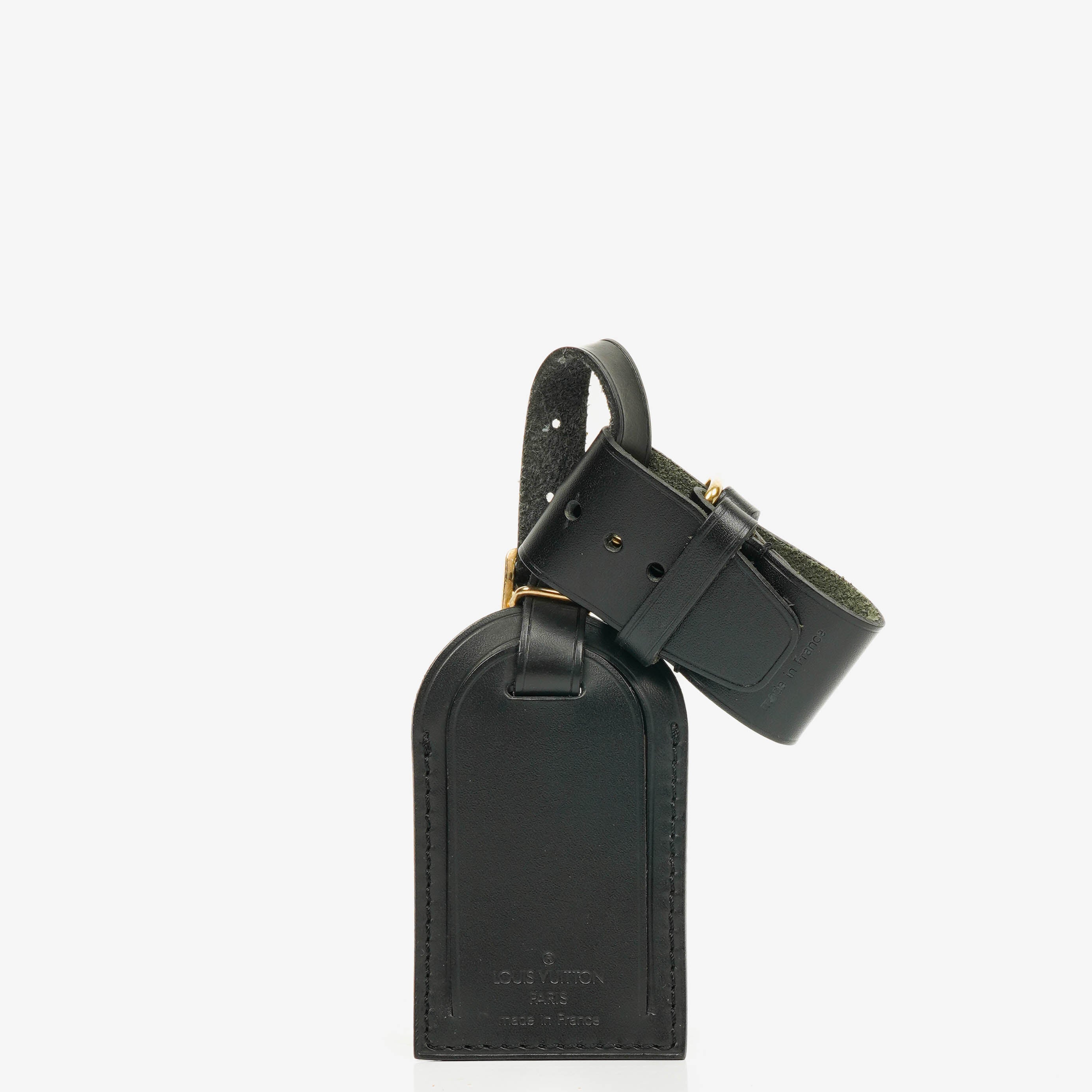 Louis Vuitton Black EPI Leather Name Tag And Handle Holder