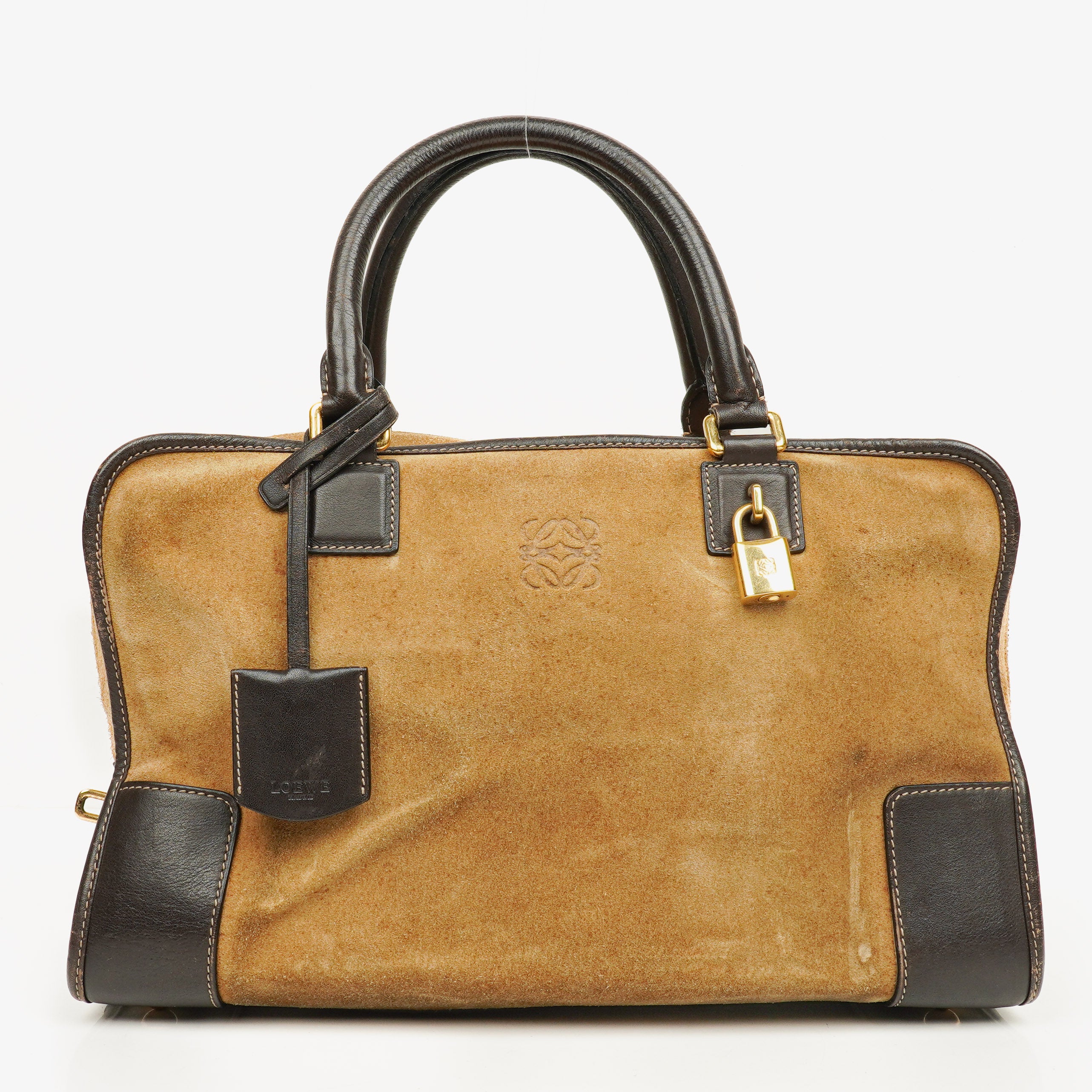 Loewe Amazona Suede Calfskin Handle Bag