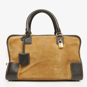 Loewe Amazona Suede Calfskin Handle Bag