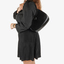 Prada Cleo Spazzolato Nero Leather Shoulder Bag