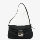 Fendi Baguette Black Neoprene Shoulder Bag