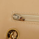 Chanel Vintage Medium Classic Double Flap Bag Beige Quilted Lambskin 24K Gold-Plated Hardware