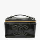 Chanel Black Patent Leather Vanity Case