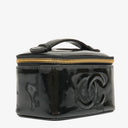Chanel Black Patent Leather Vanity Case