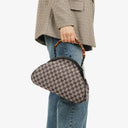 Gucci Bambbo Top Handle Frame GG Canvas Bag