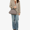 Gucci Bambbo Top Handle Frame GG Canvas Bag