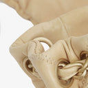 Chanel Beige Lambskin Bubble Quilt Accordion Flap Bag