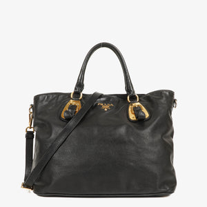 Prada Nero Leather Tote Bag
