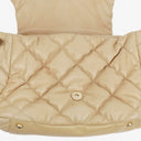 Chanel Beige Lambskin Bubble Quilt Accordion Flap Bag