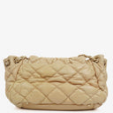 Chanel Beige Lambskin Bubble Quilt Accordion Flap Bag