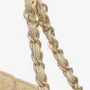 Chanel Beige Lambskin Bubble Quilt Accordion Flap Bag
