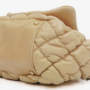 Chanel Beige Lambskin Bubble Quilt Accordion Flap Bag