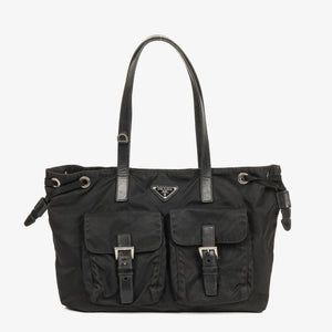 Prada Tessuto Nylon and Leather Tote Bag