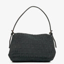 Fendi Black Mamma Baguette Zucchino Shoulder Bag