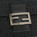 Fendi Black Mamma Baguette Zucchino Shoulder Bag