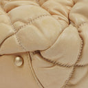 Chanel Beige Lambskin Bubble Quilt Accordion Flap Bag