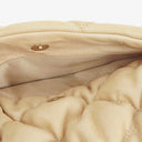 Chanel Beige Lambskin Bubble Quilt Accordion Flap Bag