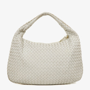 Bottega Veneta Nappa Intrecciato Medium Veneta Hobo White