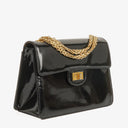 Chanel 2.55 Black Patent Leather Shoulder Bag