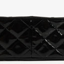 Chanel Vintage Small Camera Tassel Bag In Black Quilted Patent Leather