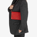 Chanel Classic Full Flap Bag Red Quilted Lambskin