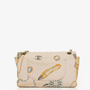 Chanel Printed Canvas Vintage CC Chain Flap Bag