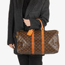 Louis Vuitton Keepall 45 Bandoulière Monogram Canvas Travel Bag