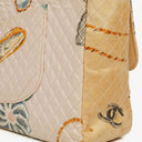 Chanel Printed Canvas Vintage CC Chain Flap Bag