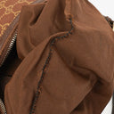 Gucci Brown Monogram Canvas and Leather Hobo Shoulder Bag