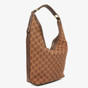 Gucci Brown Monogram Canvas and Leather Hobo Shoulder Bag