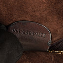Gucci Brown Woven Leather Bamboo Top Handle Bag