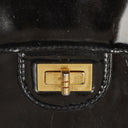 Chanel 2.55 Black Patent Leather Shoulder Bag