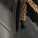 Chanel 2.55 Black Patent Leather Shoulder Bag