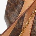 Celine Vintage Macadam Brown Drawstring Bucket Bag