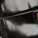 Chanel 2.55 Black Patent Leather Shoulder Bag